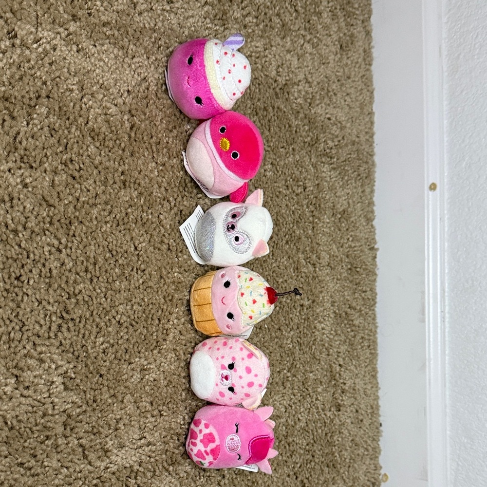 Squishville Pink and White Plush Toys Set